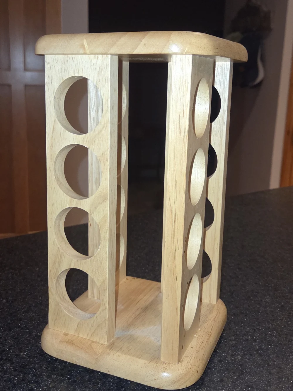 Wooden Vertical Rotating Spice Rack